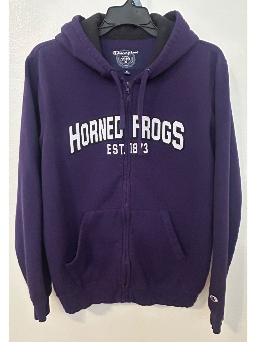 Champion Texas TCU Horned Frogs Purple Full-Zip Hoodie XL College Football Fans